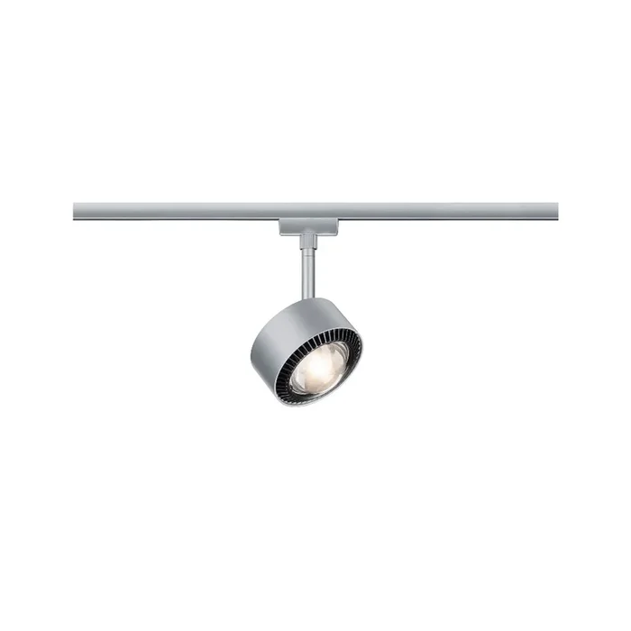 1-Phasen LED Schienenspot URAIL ALDAN, Linsenoptik, 230V, 9W 2700K 820lm 65�, dimmbar, Chrom matt / Schwarz