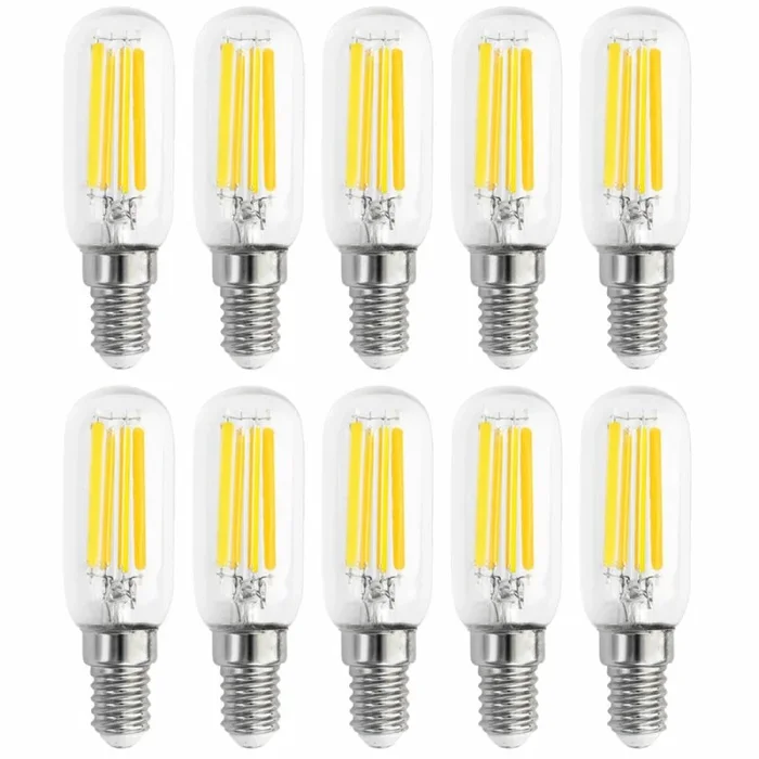 10 x LED Filament Leuchtmittel Röhre T25 7W = 60W E14 klar 806lm warmweiß 2700K