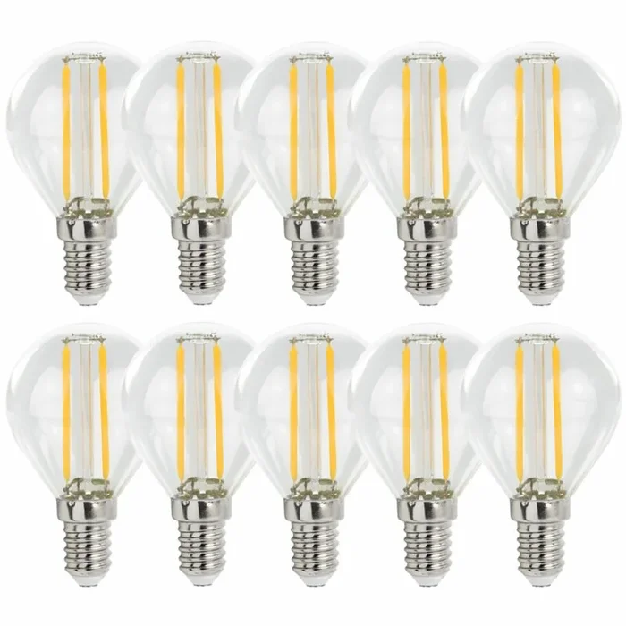 10 x LED Filament Leuchtmittel Tropfen Kugel G45 1W E14 110lm 840 neutralweiß 4000K
