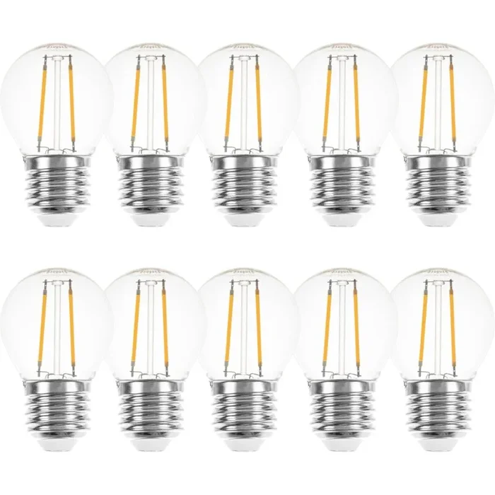 10 x LED Filament Tropfen 1W = 10W E27 klar extra warmweiß 2200K