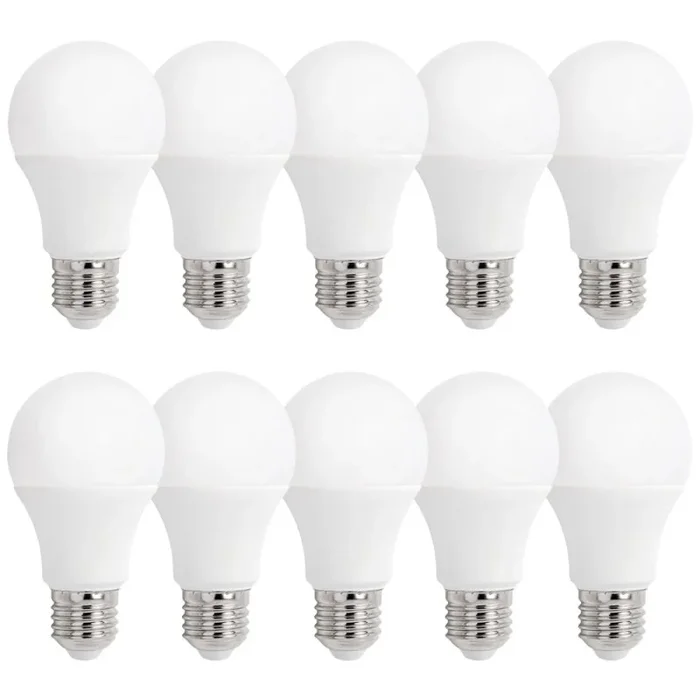 10 x LED Leuchtmittel Birnenform A60 9W = 60W E27 matt warmweiß 3000K 270°