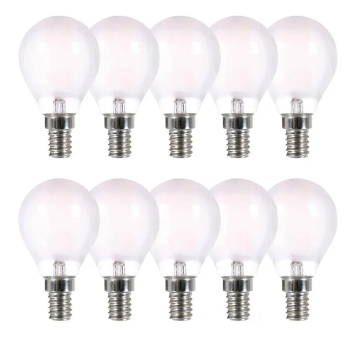 10 x LightMe LED Filament Leuchtmittel Birne AGL 4W = 40W E27 matt 470lm warmweiß 2700K 320°