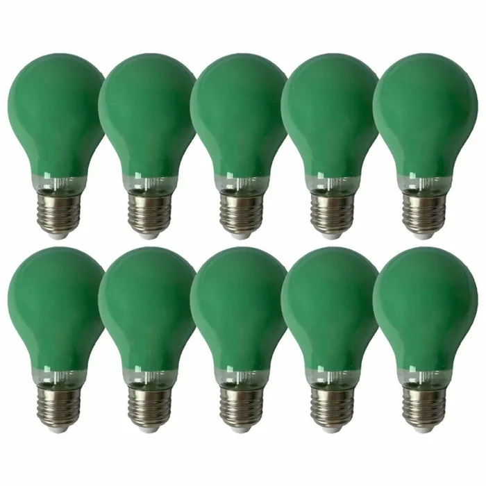 10 x Merkur LED Filament A60 Birne 4W E27 29lm farbig Grün