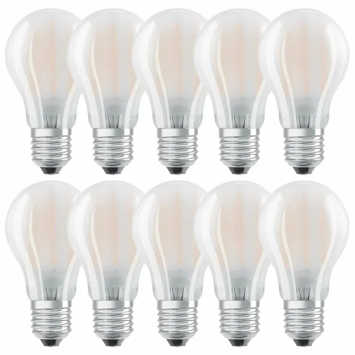 10 x Osram LED Filament A60 Birnen 2,8W = 25W E27 matt 250lm warmweiß 2700K DIMMBAR
