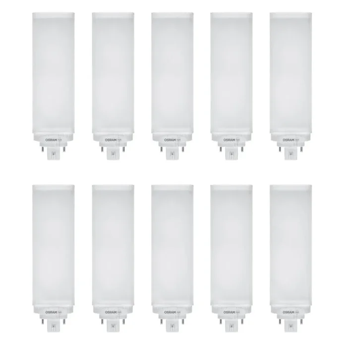 10 x Osram LED Leuchtmittel Dulux T/E 10W = 26W GX24q-3 1100lm 840 4000K neutralweiß HF&AC Mains