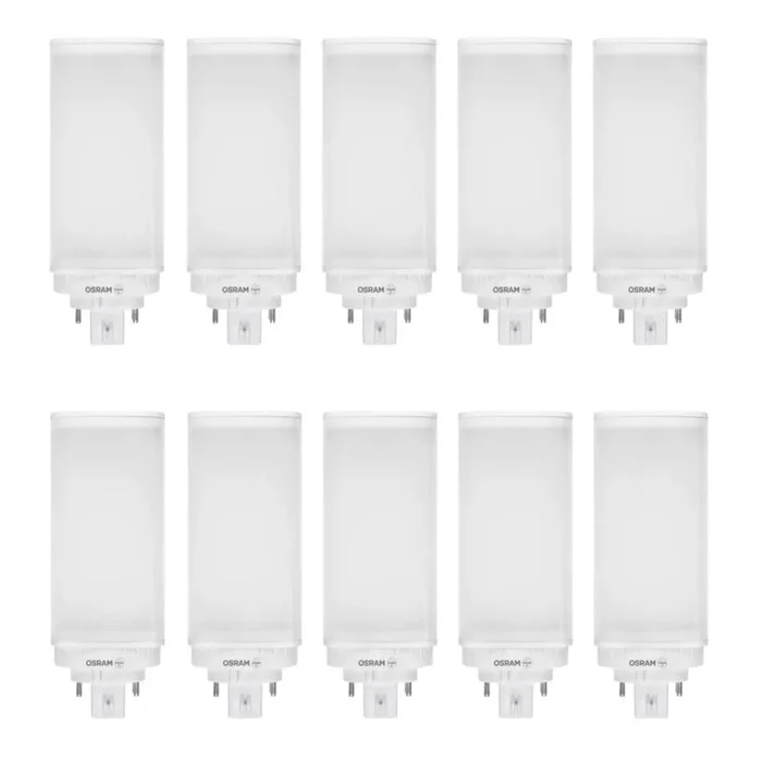 10 x Osram LED Leuchtmittel Dulux T/E 7W = 18W GX24q-2 720lm 830 3000K warmweiß HF&AC Mains