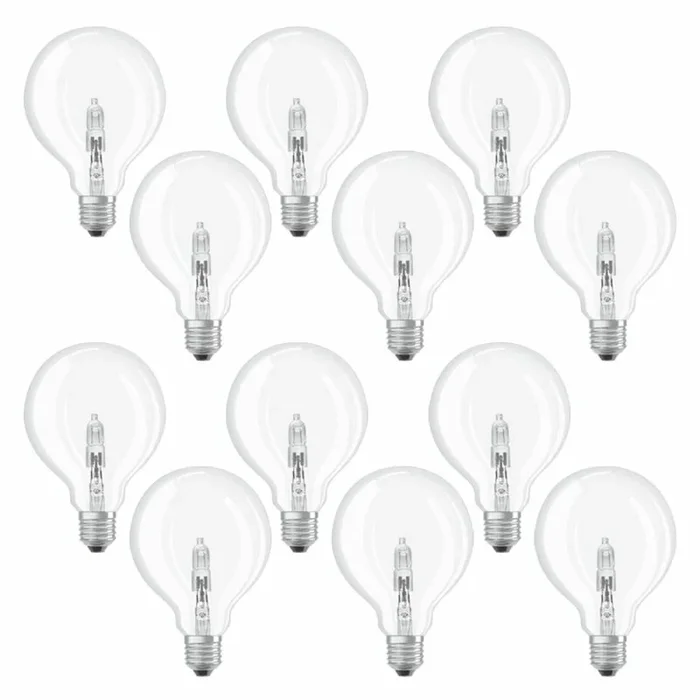 12 x Osram Eco Halogen Classic Globe G95 57W = 75W E27 klar warmweiß dimmbar