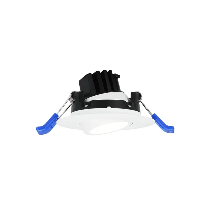 2″ Eyeball Gimbal Recessed LED Ceiling Light – 5 Watt – 430 Lumens – 4100K – White Finish – 24V DC