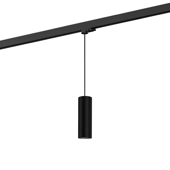 3-Phasen Pendelleuchte RAY on track 2.0 – PAR16, 20cm / 250cm, zylindrisch, GU10 max. 12W, inkl. Adapter, mattschwarz
