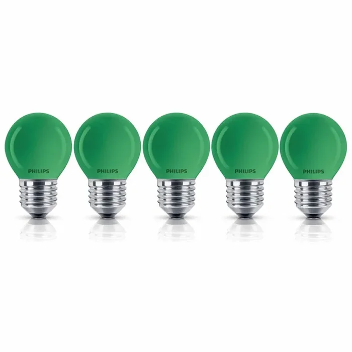5 x Philips Tropfen Glühbirne 15 Watt E27 grün Glühlampe Deco Glühbirnen P45