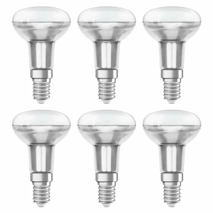 6 x Bellalux LED Leuchtmittel Glas Reflektor R50 4,3W = 60W E14 345lm warmweiß 2700K 36°