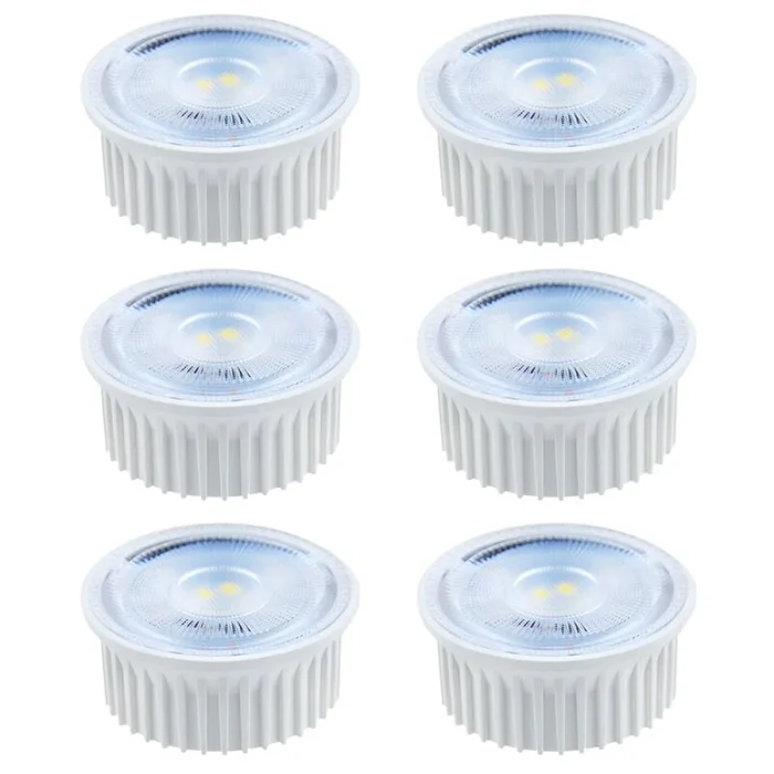 6 x LED Leuchtmittel Modul 5W Linse 230V 2cm flach Tageslicht 6500K flood 38°