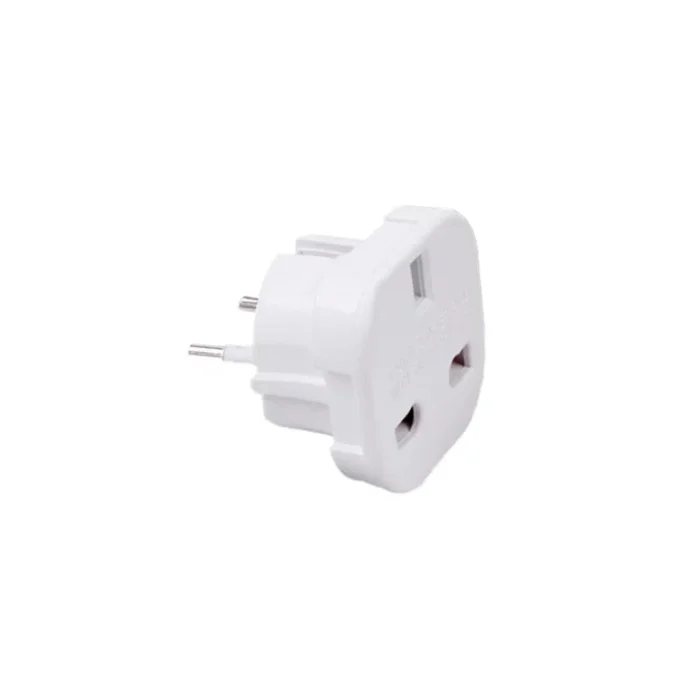 Adapter UK zu DE / GB zu EU / England auf Deutschland Europa Reiseadapter Weiß