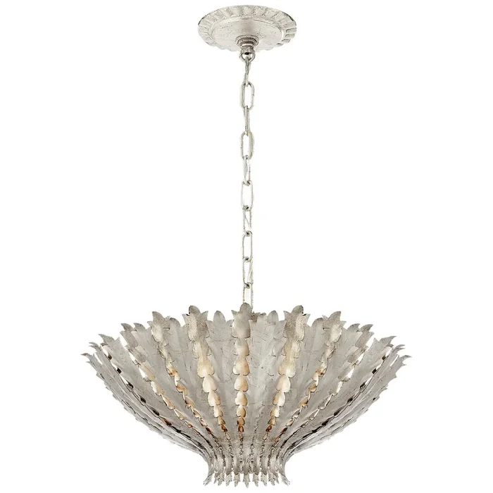 AERIN Hampton Small Chandelier in Burnished Silver Leaf Ceiling Light W19.5″ x H9.25″ARN 5001BSL