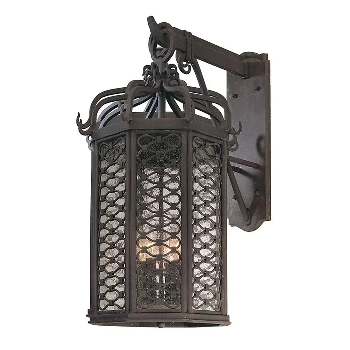Akron Single Lamp Wall Sconce – Metal Wire Mesh – 6.5in. Extension – E26 Medium Base