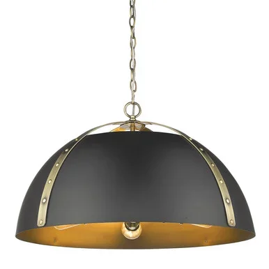 Aldrich Five Light Pendant (6928-5P AB-BLK)
