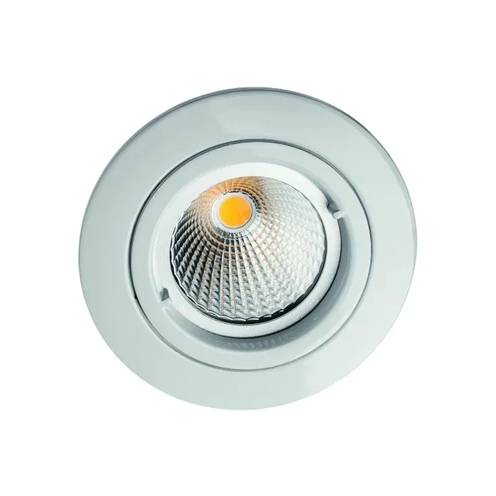 Alu-Druckguss-Einbaustrahler f�r MR16, IP20, � 8.2cm, mit Bajonett, ohne Fassung, starr, wei� matt