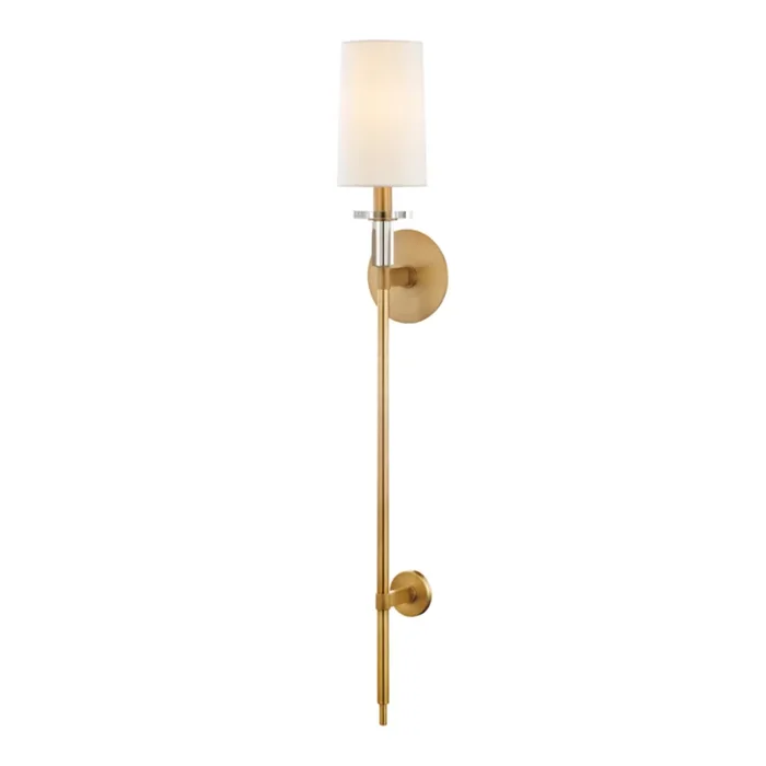 Amherst 1-Light Wall Sconce in Aged Brass 5.375L x 5.375W x 36H8536-AGB