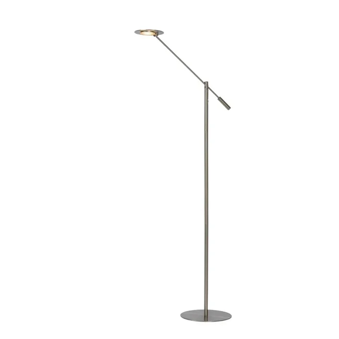 ANSELMO Stehlampe Mit Leselampe Ø 25 cm LED Dim. 1x9W 3000K Chrom Matt