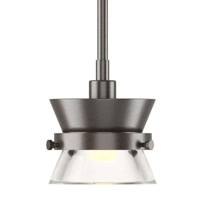 Apparatus Mini Pendant 1-Light Clear Glass (ZM) in Oil Rubbed Bronze187250-SKT-MULT-14-ZM0378