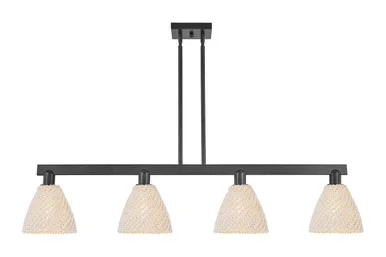 Arcadia Four Light Island Pendant (716-4I-BK-NBD-75-NAT)