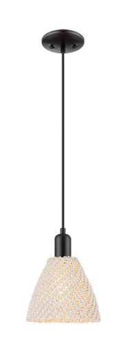 Arcadia One Light Pendant (716-1P-BK-NBD-75-NAT)