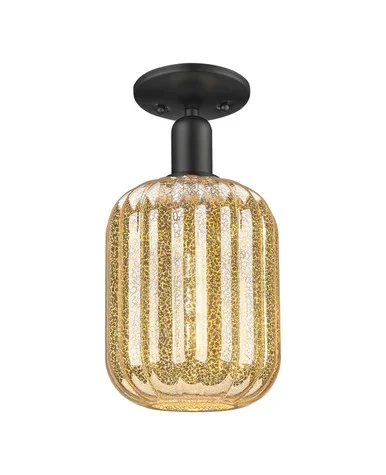 Arcadia One Light Semi-Flush Mount (716-1C-BK-G460-7ME)