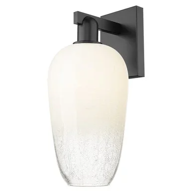 Arcadia One Light Wall Sconce (716-1W-BK-G484-7OP)