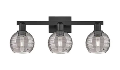 Arcadia Three Light Bath Vanity (716-3W-BK-G1213-6SM)