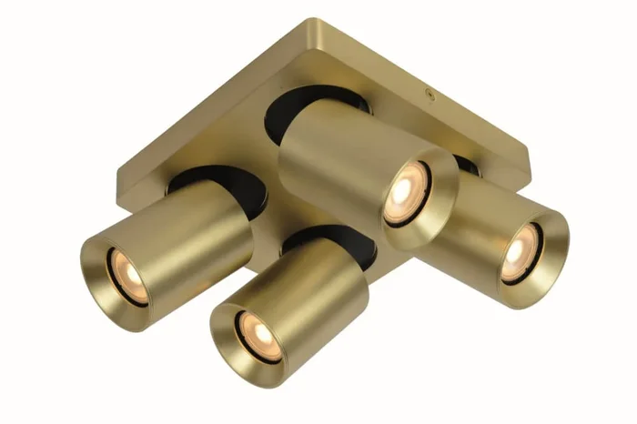 Artdelight – 4-flammiger Aufbaustrahler Megano Gold orientierbar