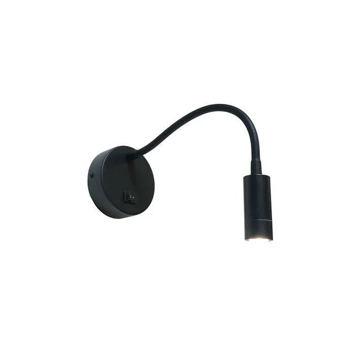 Artdelight – Schwarze Wandlampe Flexi-C Flexibel einstellbar