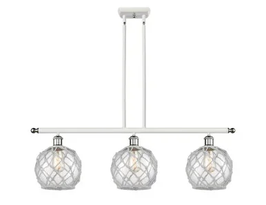 Ballston Three Light Island Pendant (516-3I-WPC-G122-8RW)