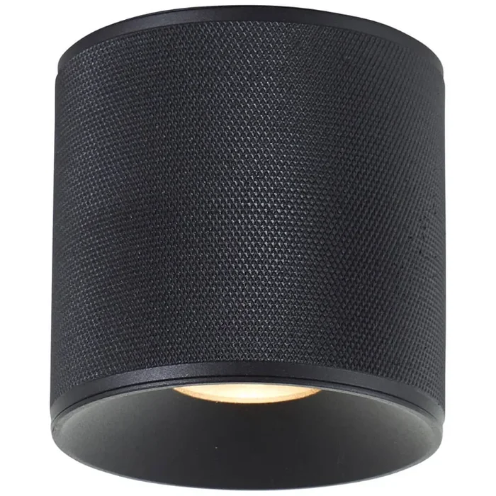 Brilliant – Aufbaustrahler Marty schwarz rund Ø 10cm