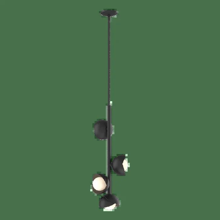 Brooklyn 4-Light Double Shade Vertical Pendant – Black