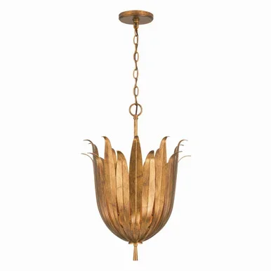 Capital Lighting Eden Four Light Pendant in Antique Gold – 349542AG