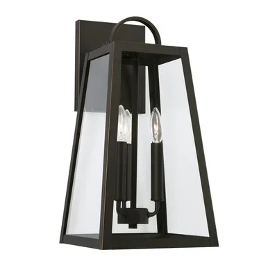 Capital Lighting Leighton Three Light Outdoor Wall Lantern in Oiled Bronze – 943732OZ