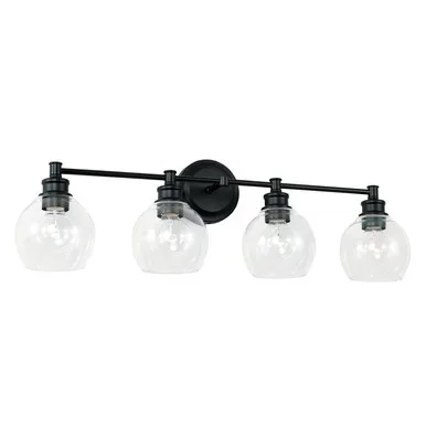 Capital Lighting Mid Century Four Light Vanity in Matte Black – 121141MB-426