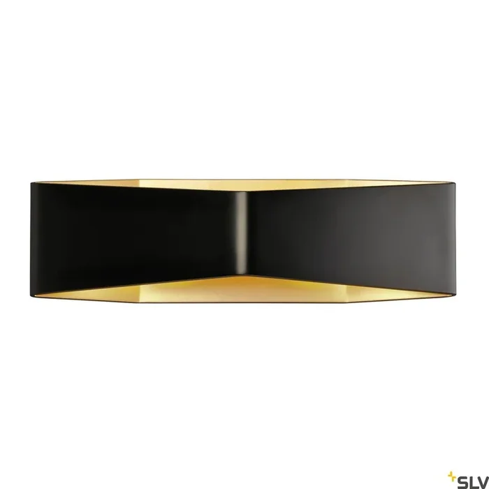 CARISO, Wandleuchte, LED, 2700 K, schwarz/gold, 2×9 W