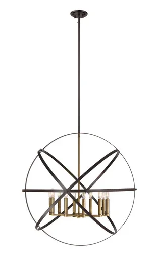 Cavallo Ten Light Chandelier (463-36HBRZ-OBR)