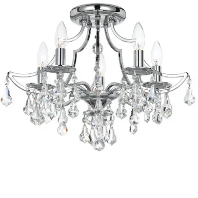 Cedar Five Light Semi Flush Mount (5930-CH-CL-MWP)