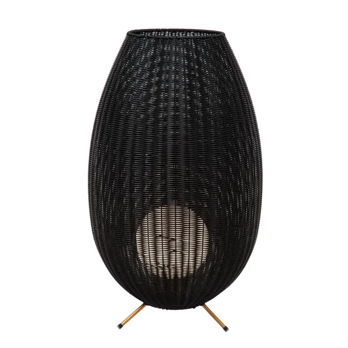 COLIN IP44 wiederaufladbare Stehlampe Innen/Außen Akku/Batterie LED 3 StepDim 1x3W 3000K IP44 Schwarz