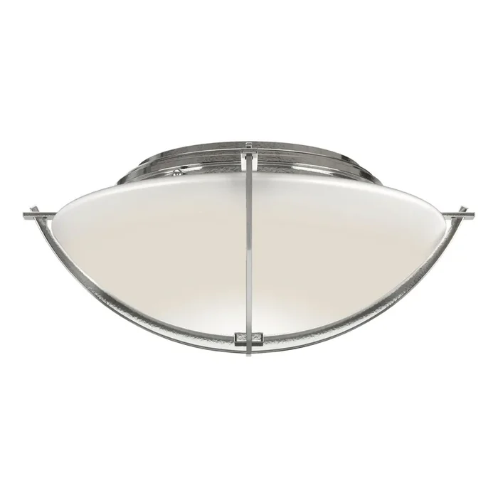 Compass Flush Mount 2-Light Opal Glass (GG) in Sterling124550-SKT-85-GG0098