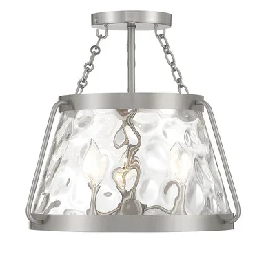 Crawford Three Light Semi-Flush Mount (6-1802-3-SN)