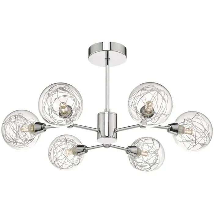 Dar Lighting TYKA TYK6450 Deckenlampe 6x40W/G9