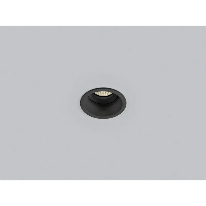 Deckeneinbau-Downlight NESO, IP20, � 8.5cm, GU10, 30� schwenkbar, Aluminium, schwarz matt