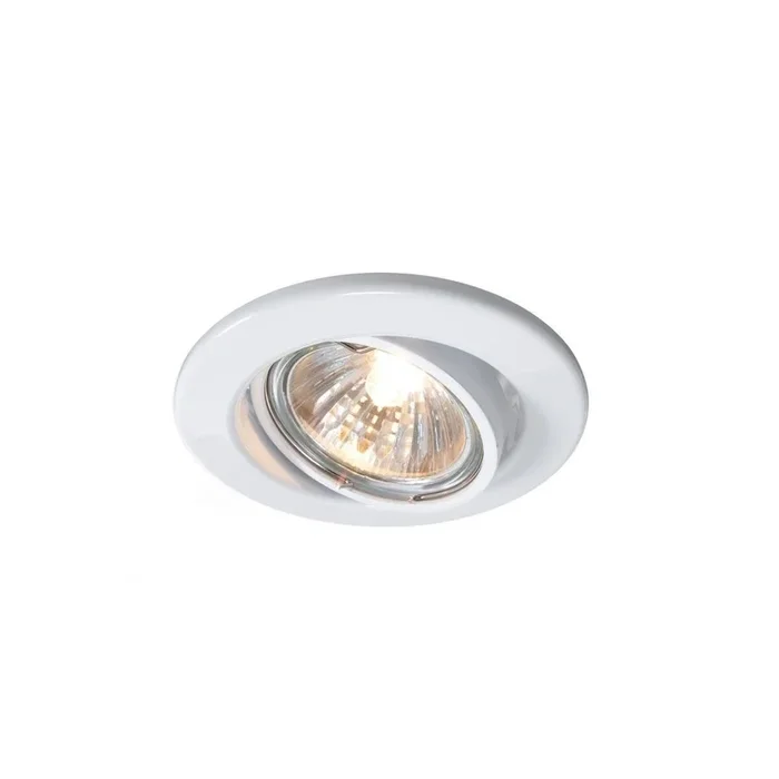 Deckeneinbauleuchte rund weiß schwenkbar GU5,3 12V MR16 Ø89 mm Metall