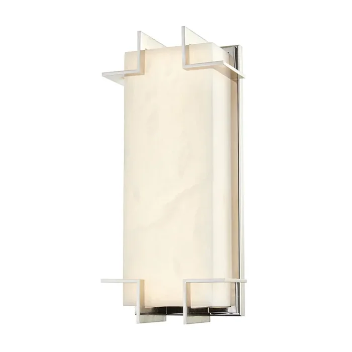 Delmar 1-Light Wall Sconce in Polished Nickel 6.5L x 6.5W x 14.75H3915-PN