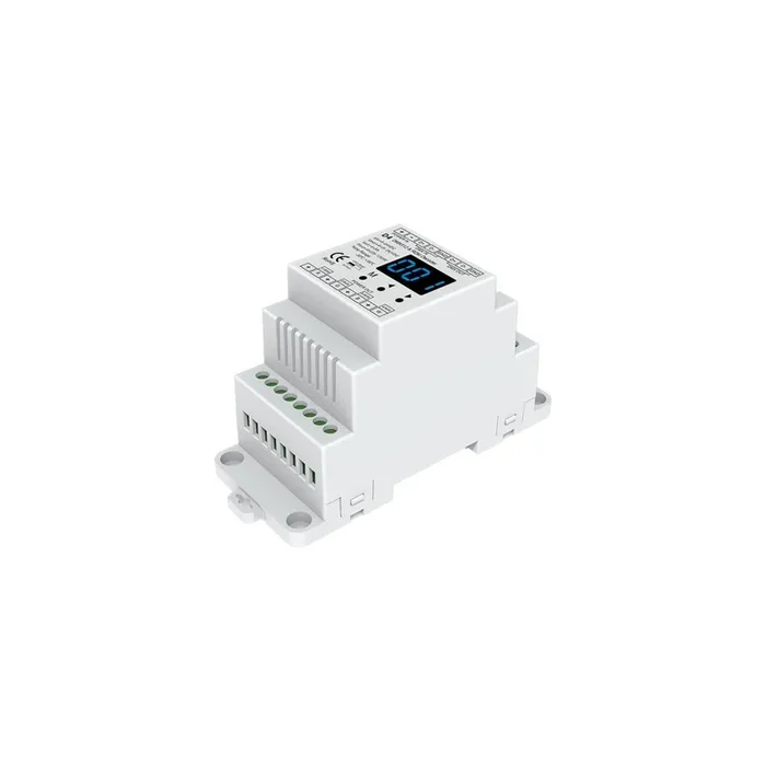 DOTLUX DMX Empfänger/Dimmer mit integrierter Stand Alone Funktion 4 Kanäle 12-24V DC 4x5A Hutschiene