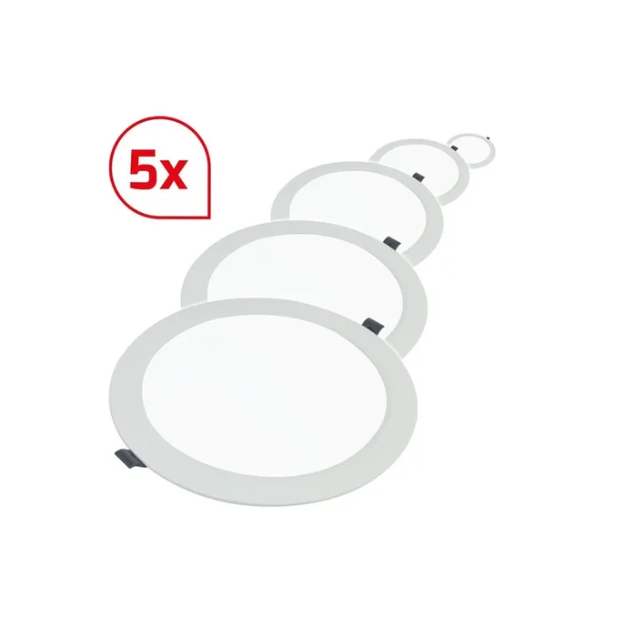 DOTLUX LED-Downlight CIRCLEflat 6W 3000K inkl. Treiber Bundle 5 Stück