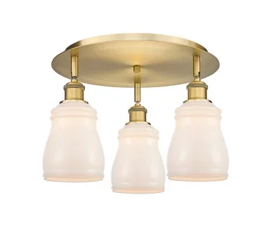 Downtown Urban Three Light Flush Mount (516-3C-BB-G391)